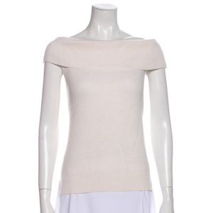 Veronica Beard Off the Shoulder Cashmere Top